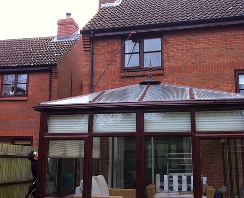 Finished window cleaning job in Greenford